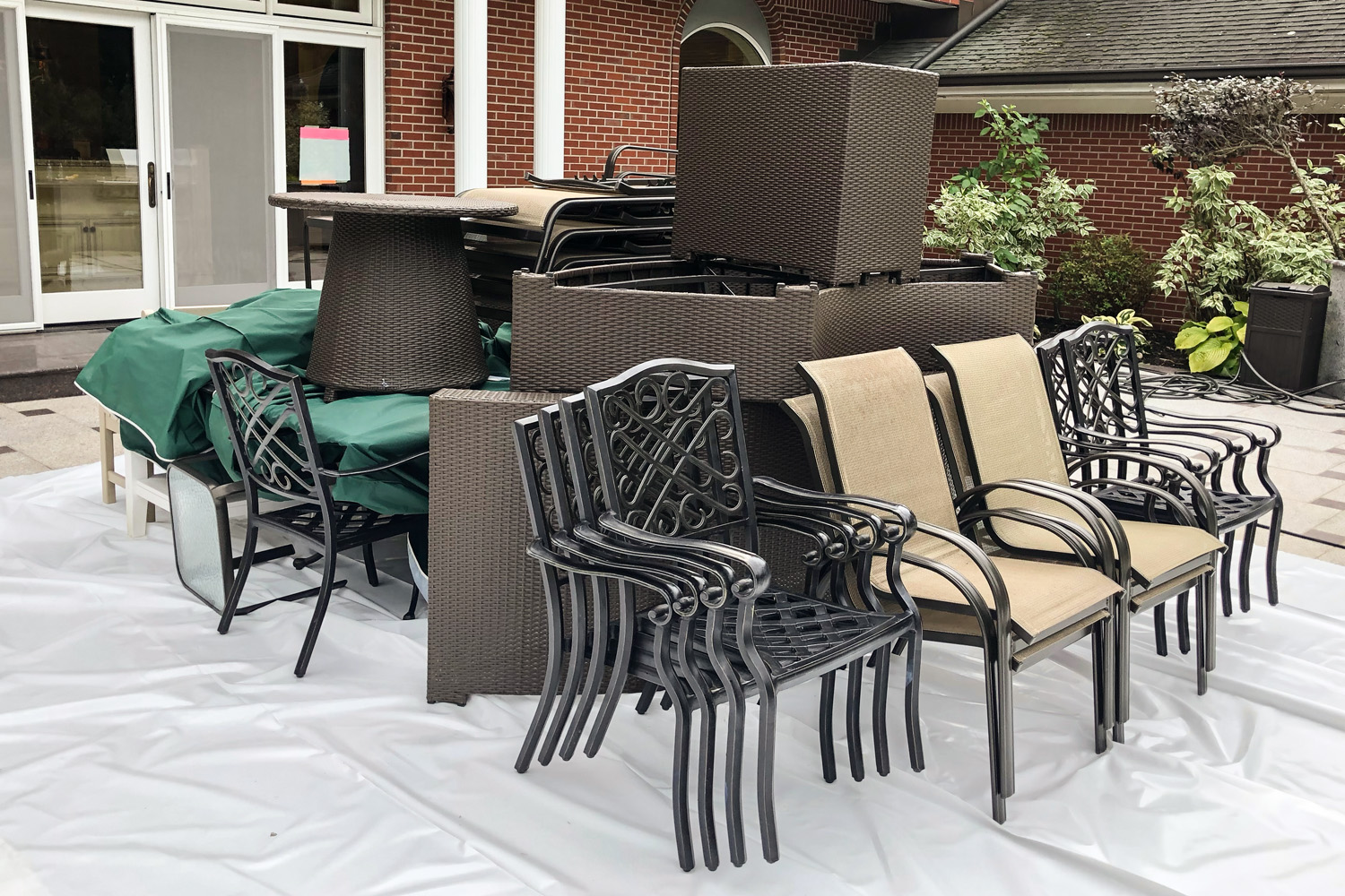 Outdoor Furniture Shrink Wrap Before