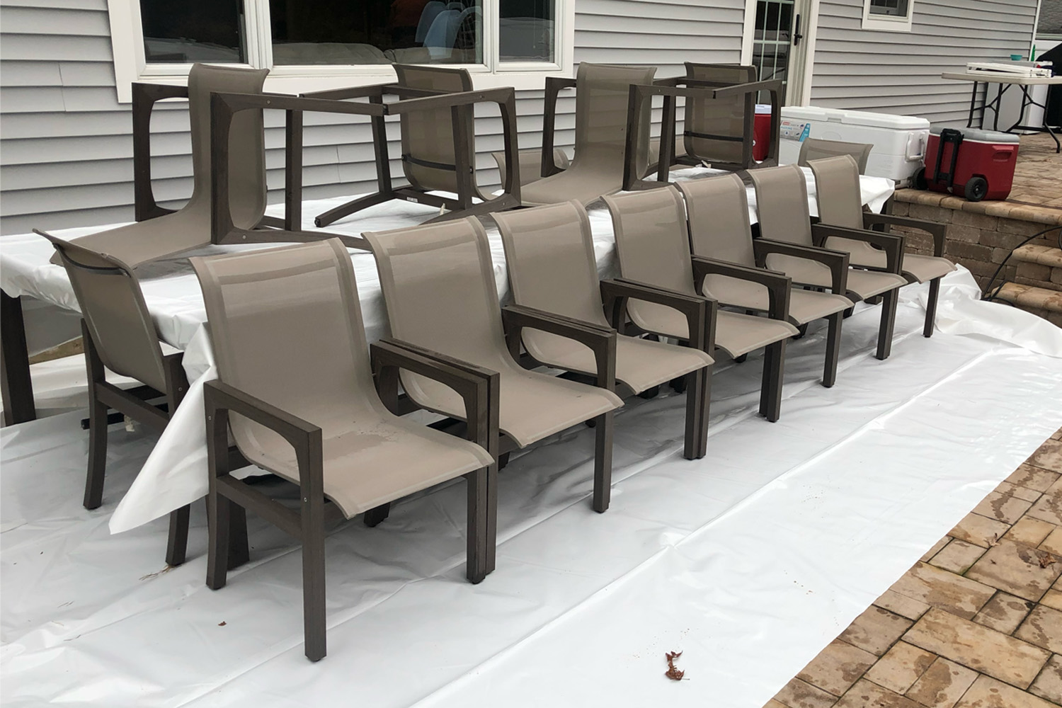 Outdoor Furniture Shrink Wrap Before